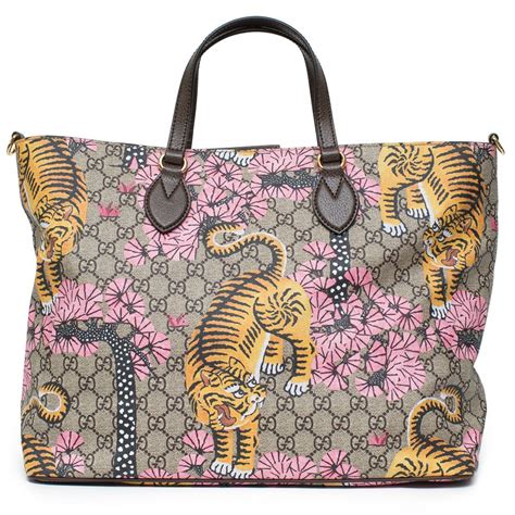 gucci bengal tote pink|Gucci tiger accessories.